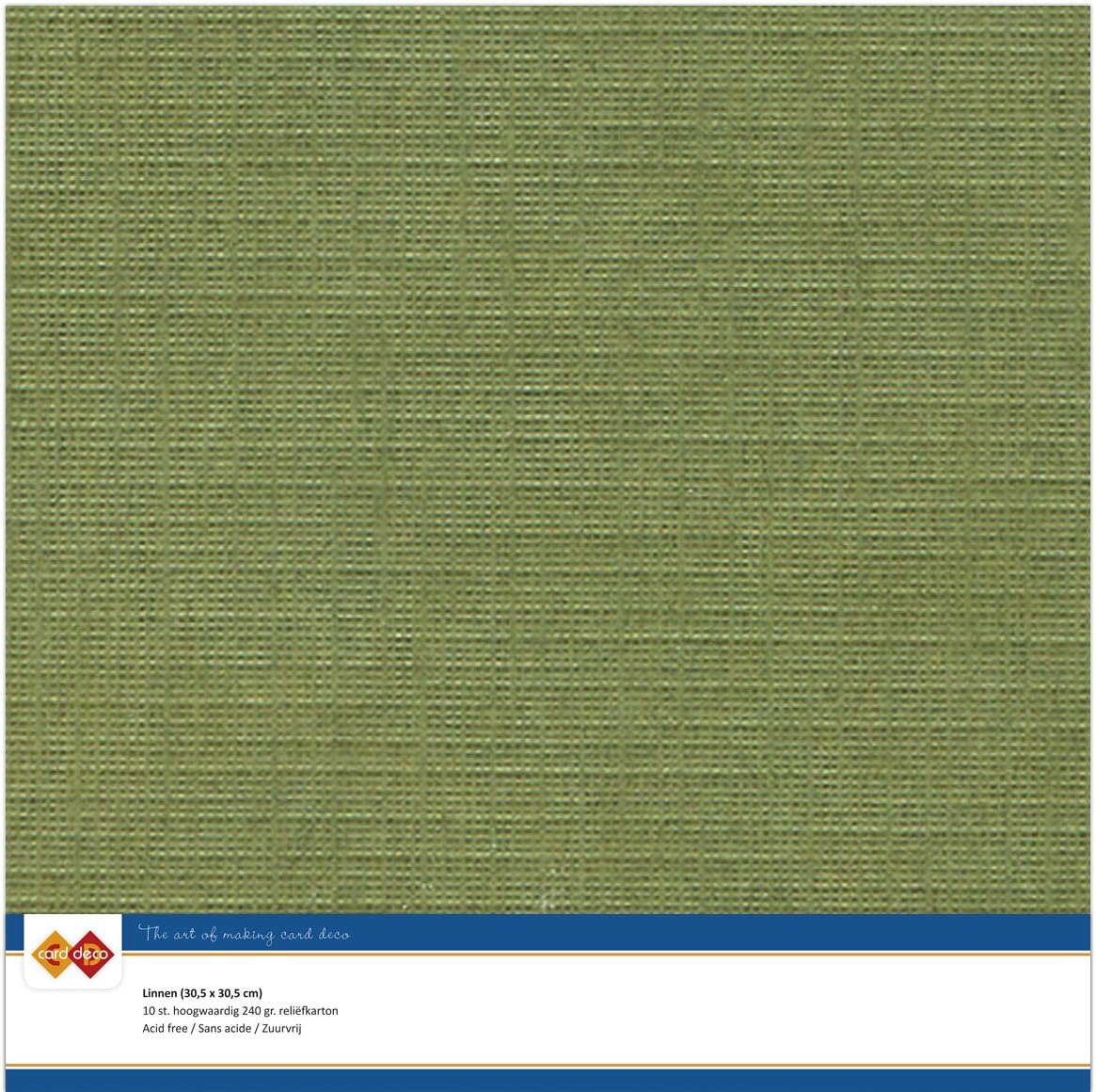 Dotty Design Linnencarton-30.5 x 30.5-Moss-Green