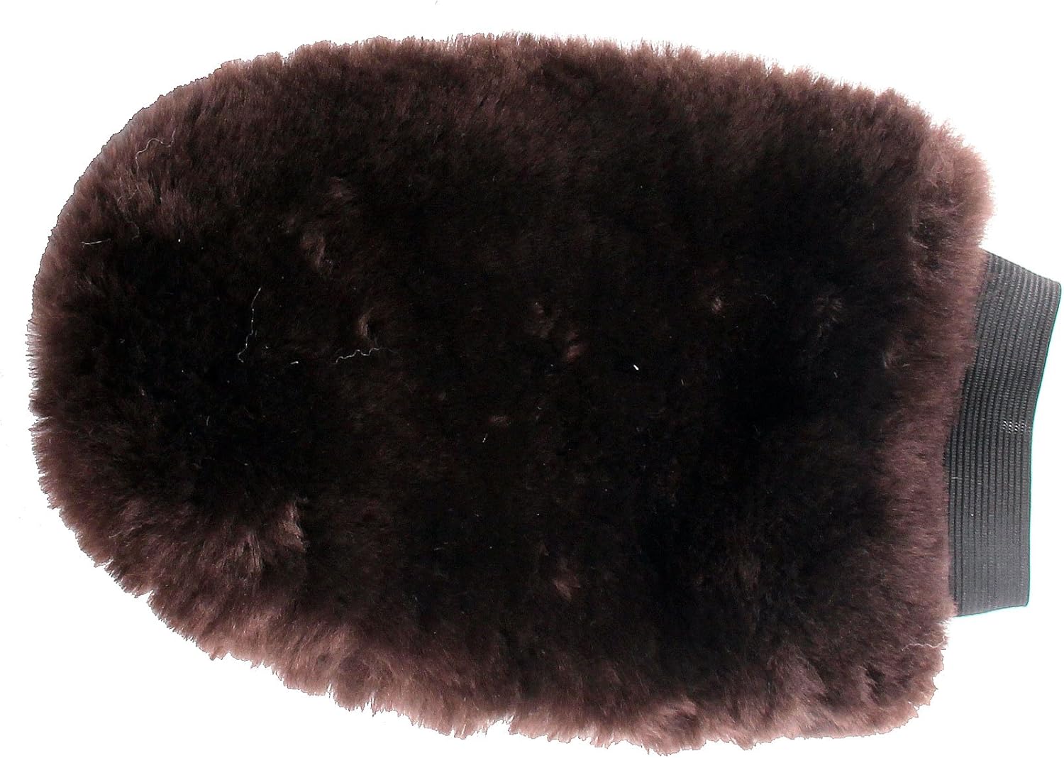 Merauno Horse Sheepskin Grooming Mitt Lambskin Cleaning Glove (Brown