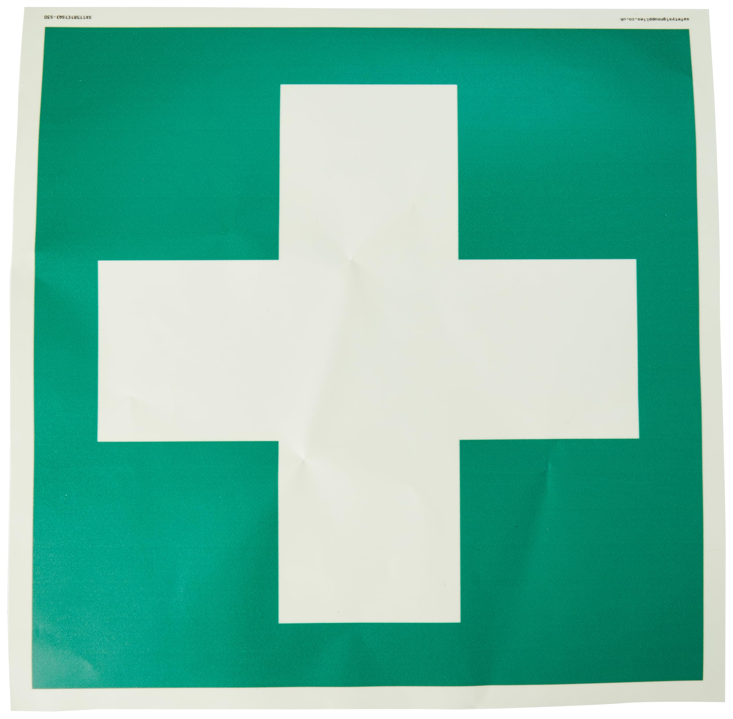Viking Signs E003 safe condition first aid Sign - 300x300mm - S30, Green/White