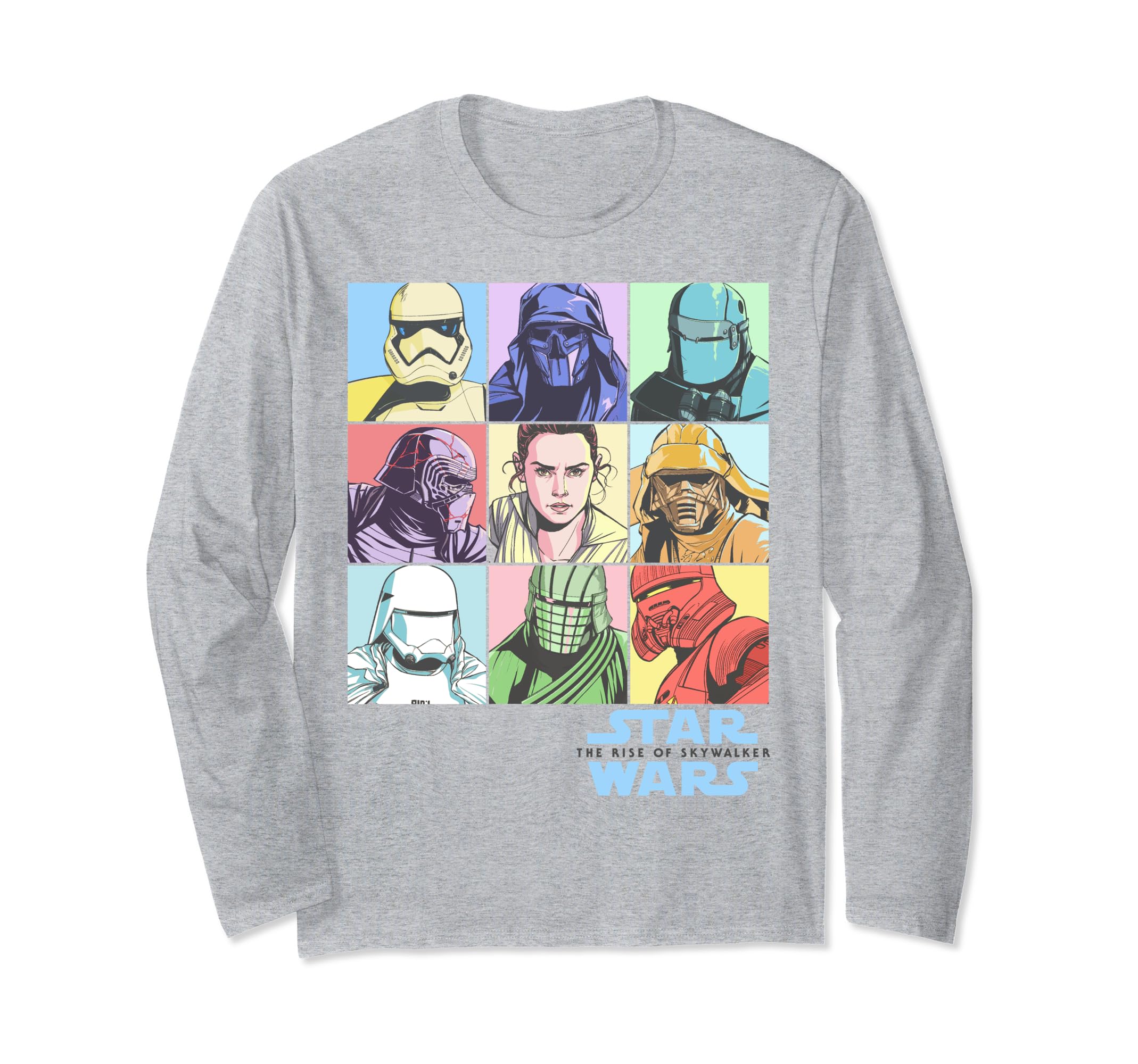 Star Wars The Rise Of Skywalker Group Shot Pastel Panels Long Sleeve T-Shirt