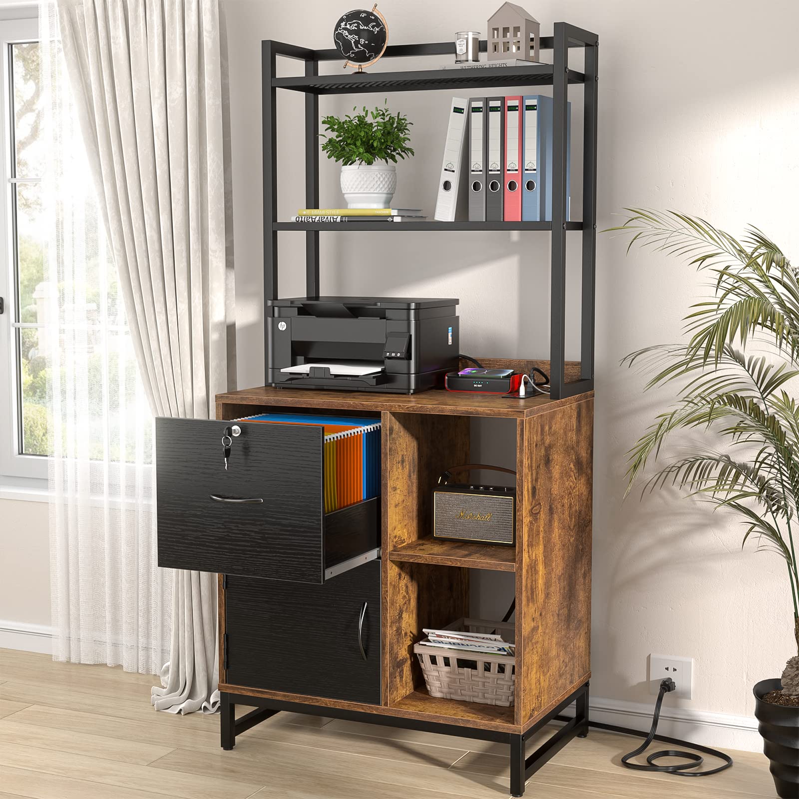 Homieasy Vertical Filing Cabinet with Lock