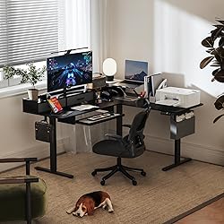WALKINGDESK 63 Inches Height Adjustable L Shaped