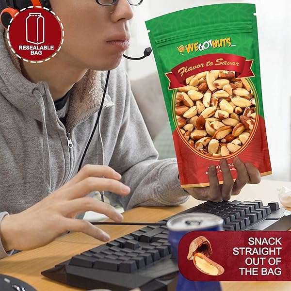 RAW BRAZIL NUTS – 5 POUNDS, NATURAL, UNSALTED, SHELLED, NO PRESERVATIVES, KOSHER CERTIFIED- NATURAL, FRESH, HEALTHY DIET SNACKS FOR KIDS AND ADULTS-BY WE GOT NUTS