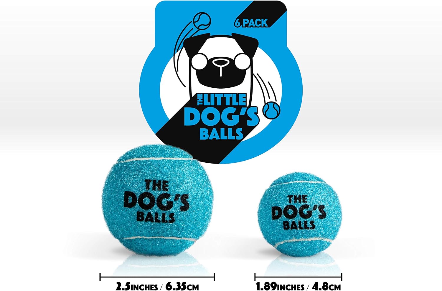 The Dog's Balls - Dog Tennis Balls, Blue, Small, 6‑Pack, 6 Small Tennis Balls - Image 5