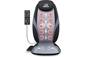 Snailax Shiatsu Back Massager with Heat, Kneading Massage Cushion for Full Back, Deep Tissue Chair Massager for Home Office U