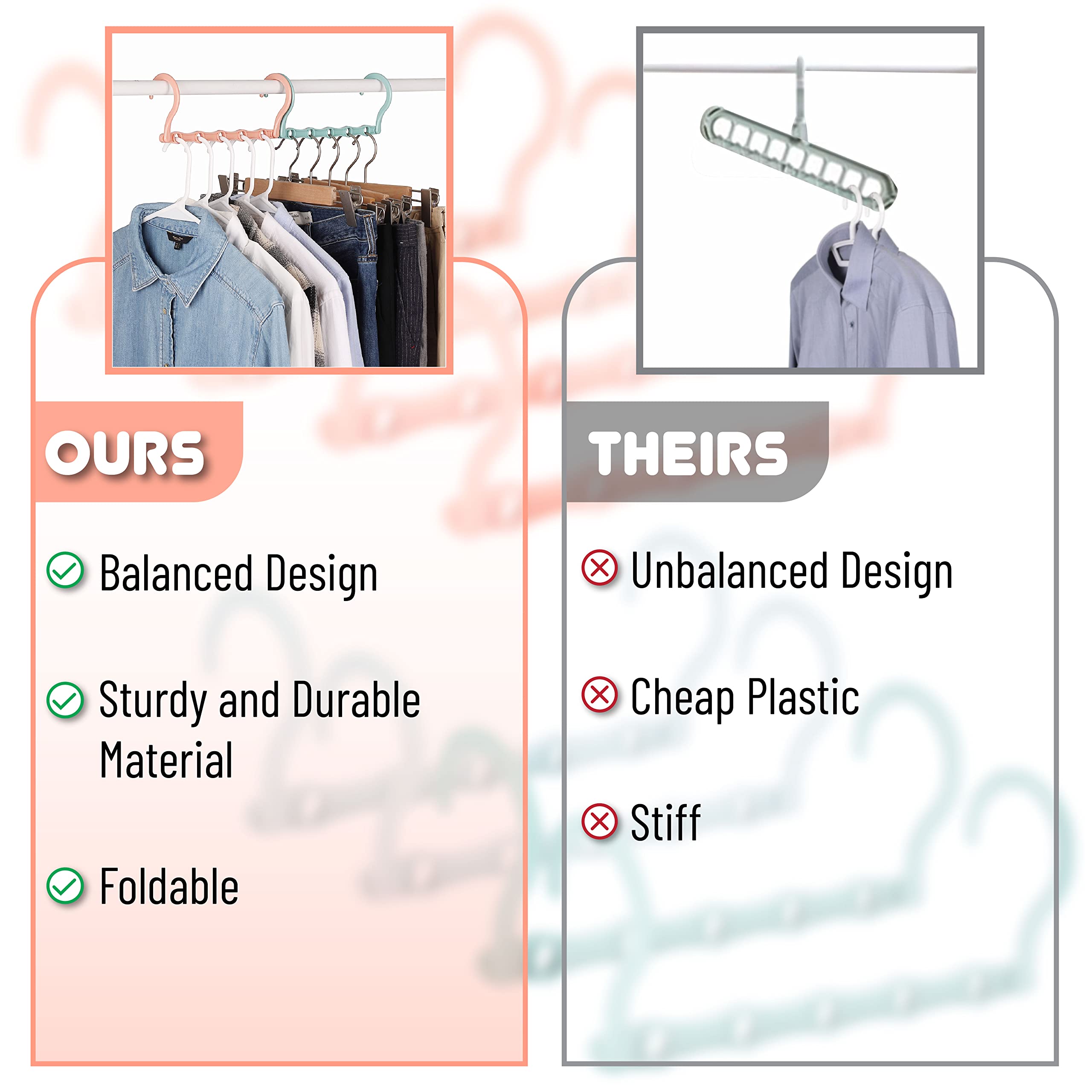 Mr. Pen- Space Saving Hangers, 8 Pack, Boho Colors, Magic Hangers