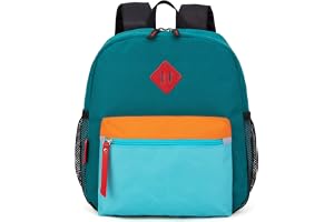 HawLander Toddler Kids Backpack for Boys or Girls, Green Blue, 12 Inch | Mini Size for School: 12.0"H x 11.0" W x 5.0"D. Fits