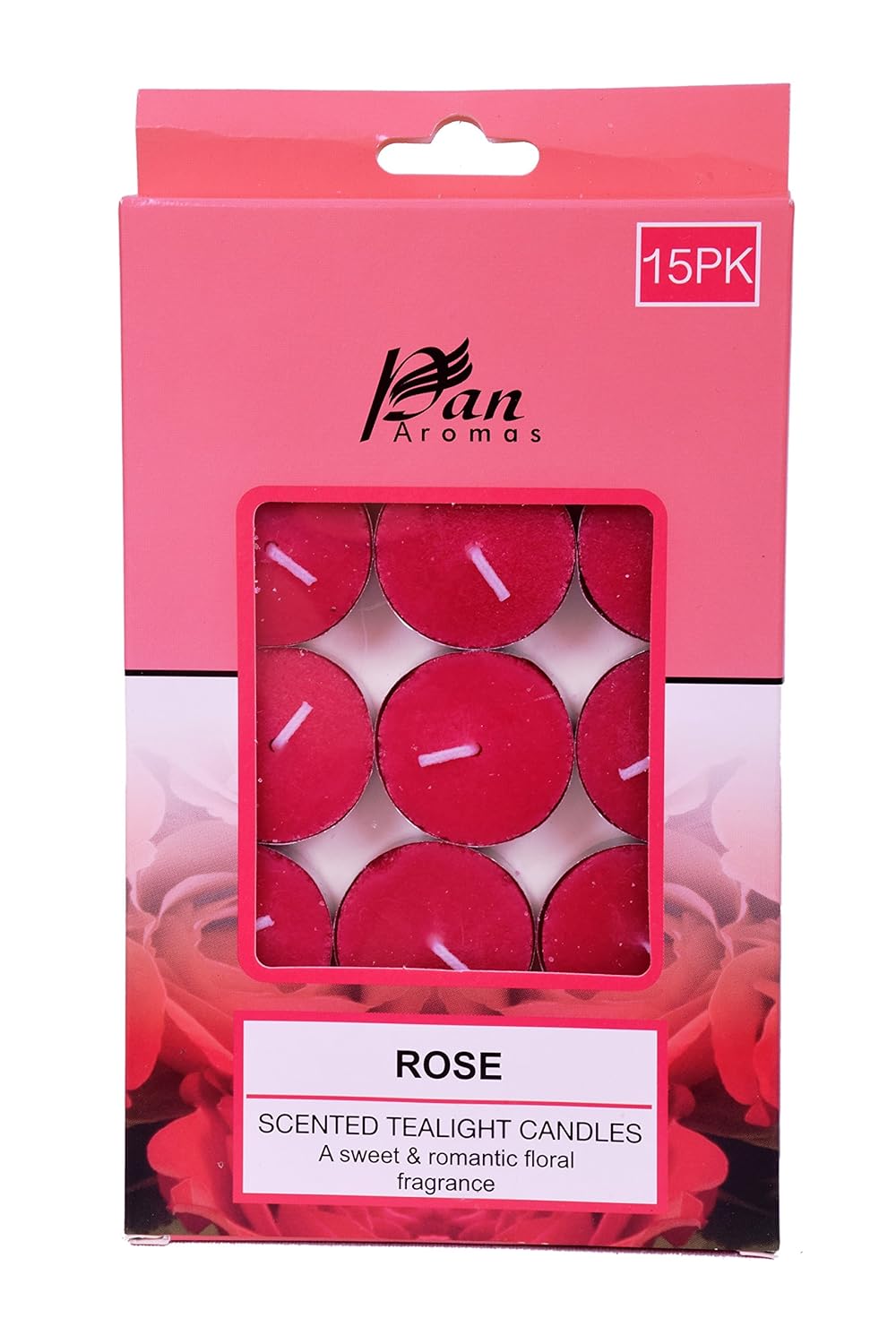 Buy PAN AROMAS Rose Tealight Candle 15 Pack Online at Low Prices in