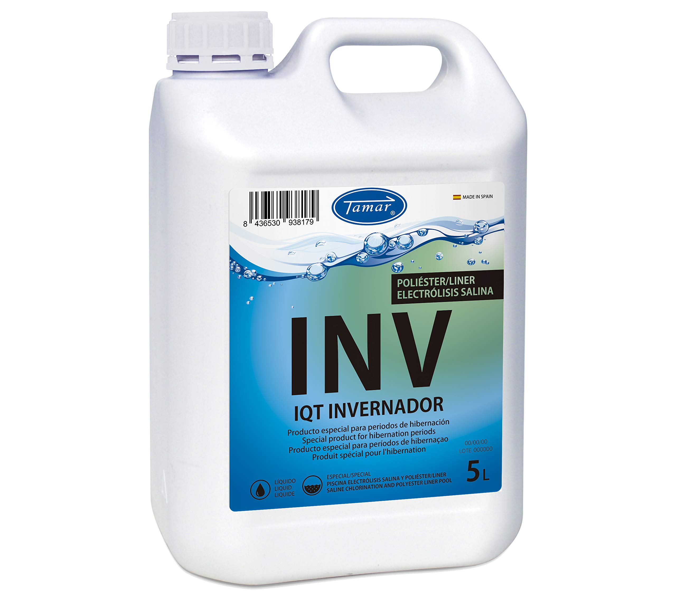 Tamar Invernador Polyester/Liner Electrolysis Saline Swimming Pools, Winter and Conservation, without Copper Sulfate, Algaecide 5 Litres.