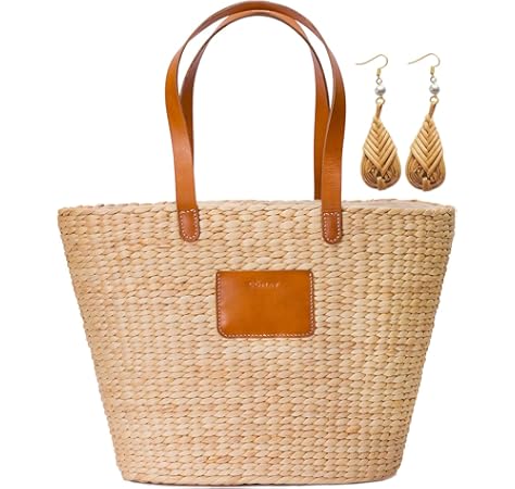dream big tote natural straw