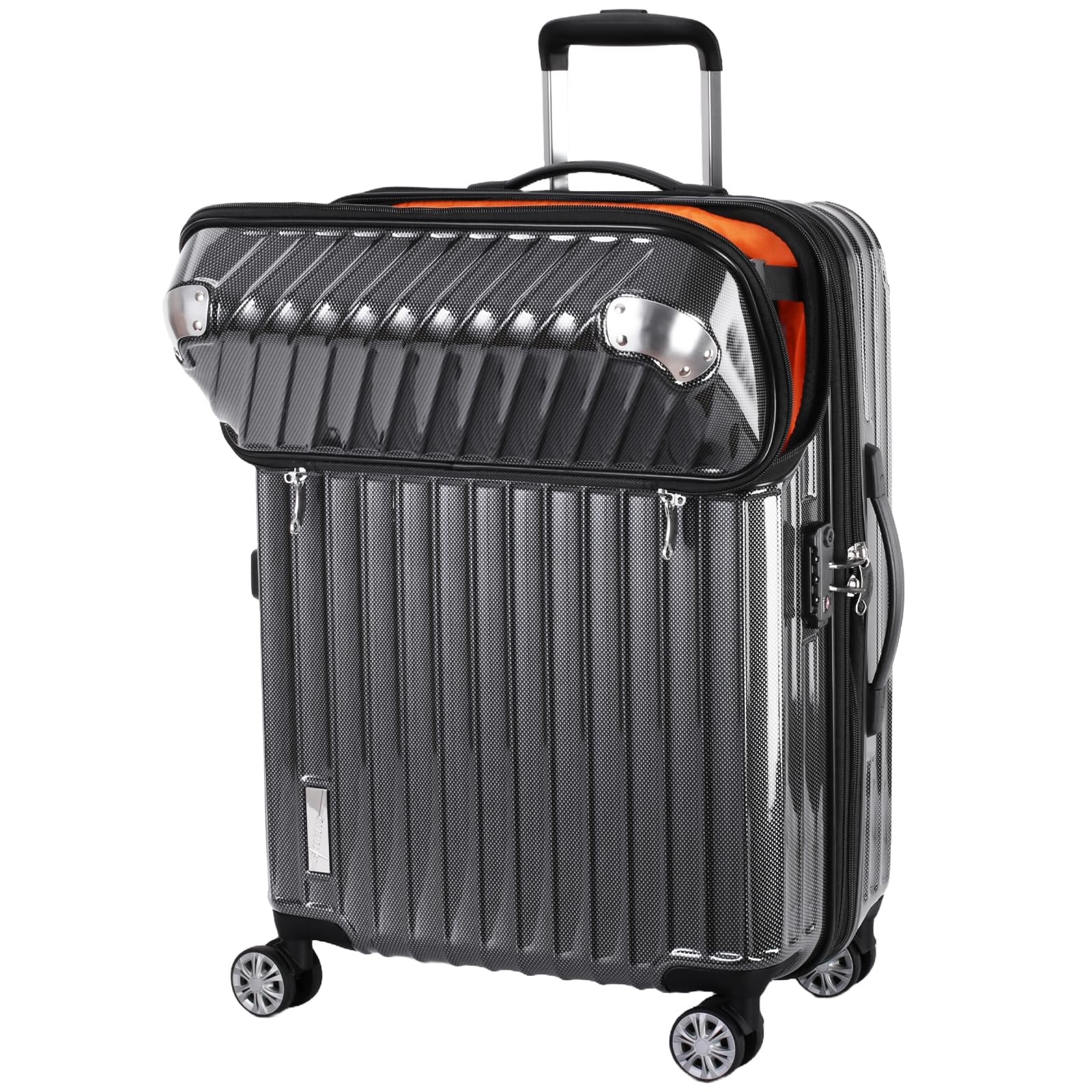 [トラベリスト] スーツケース ジッパー トップオープン モーメント 拡張機能付き 61L 64 cm 4.3kg ブラックカーボン商品画像