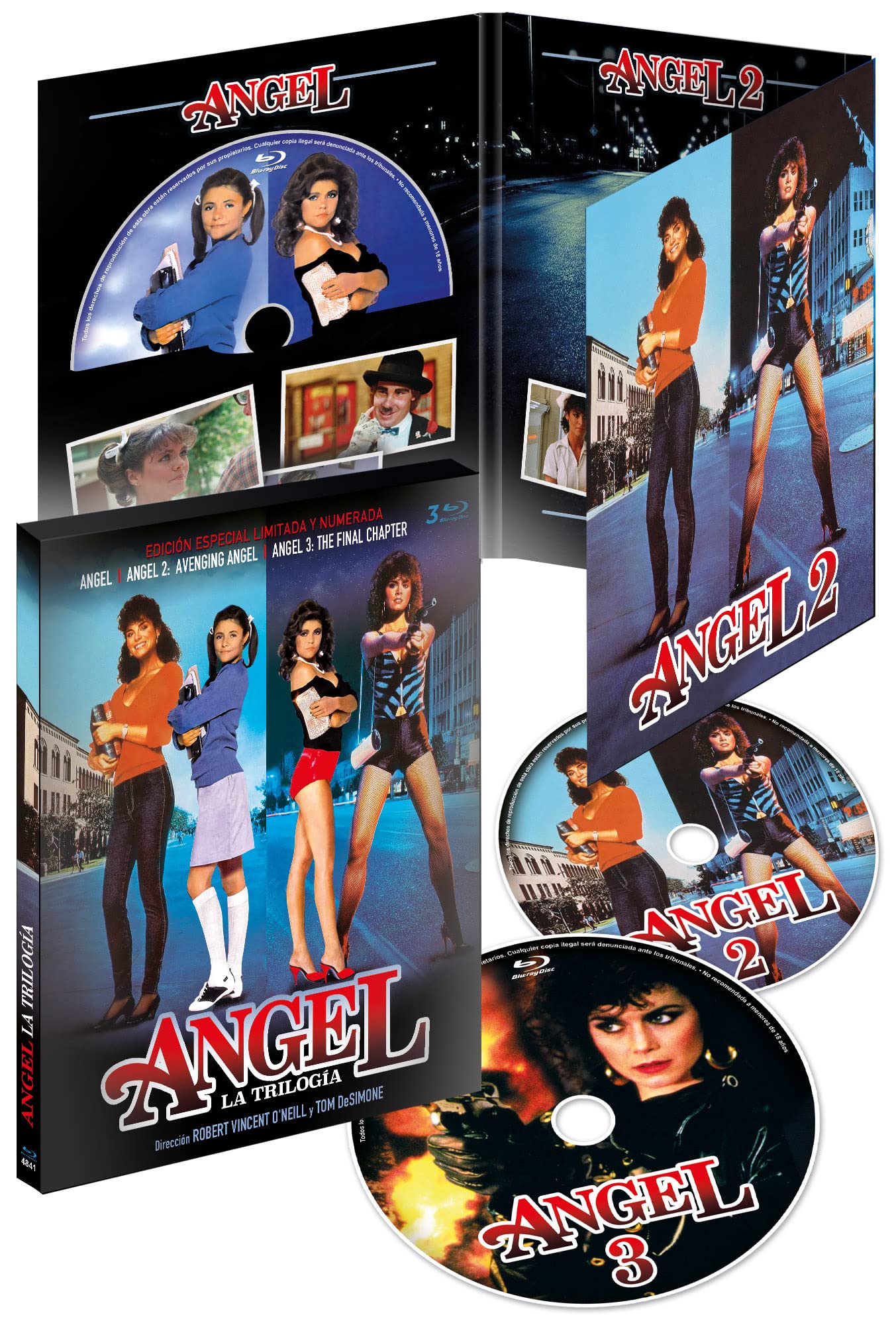 Angel Trilogy (Angel 1983 / Avenging Angel 1985 / Angel III: The Final Chapter 1988) (3 Blu-Ray Box Set) Spain Import, Plays in English