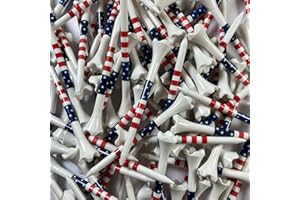 Pride Golf Tee Performance Plastic Golf Tees - Stars & Stripes - 100 Count, 3-1/4 Inch - Less Friction and Longer Drives - Made in the USA