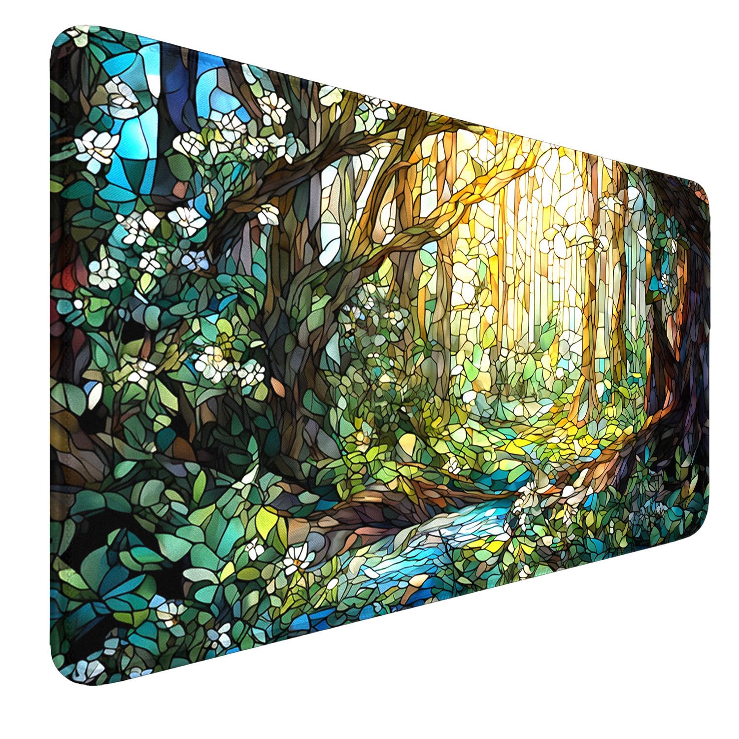 MTG Playmat, 24" x 14" MTG Playmats with Zones Stitched Edges Smooth Rubber Surface Mouse Pad, Battle Board Game TCG Playmat+ Storage Bag — image 1