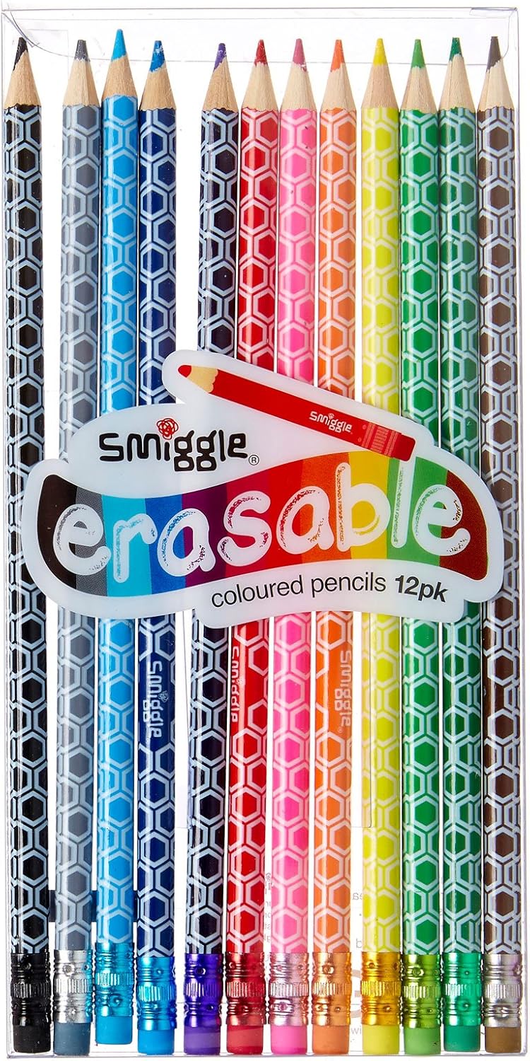 smiggle Colour Erase Pencil Pack X12 Amazon.co.uk Office Products