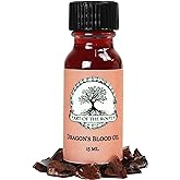 Dragons Blood Oil 1/2 oz | Handmade with Herbs &amp; Essential Oils | Spiritual Purification, Strength, Power Rituals | Hoodoo Voodoo Wiccan Pagan Conjure