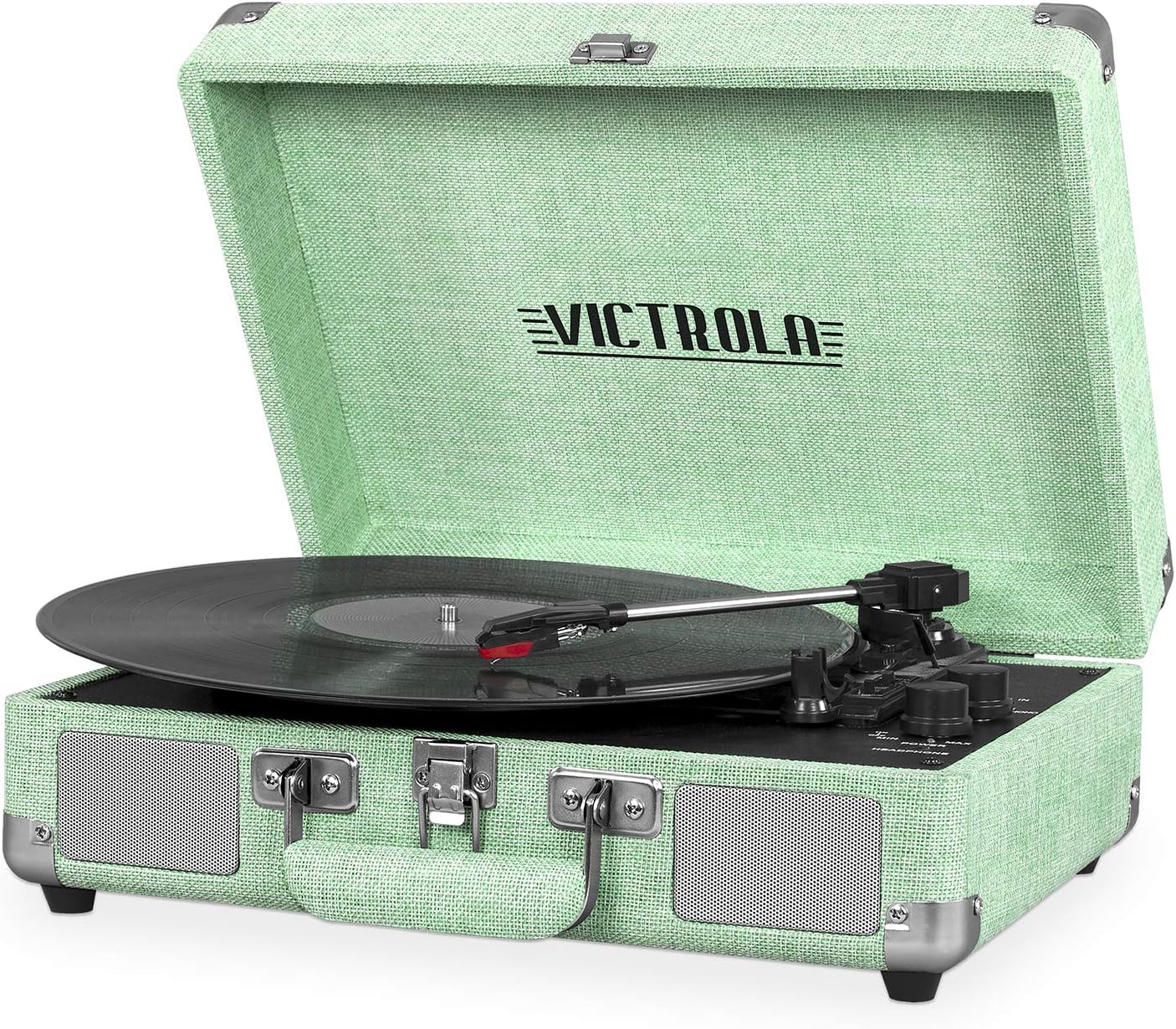 victrola turntable external speakers