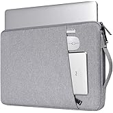 15.6-16 Inch Laptop Sleeve Case for Dell 16 Plus/HP Omnibook 16/Pavilion Envy/Lenovo ThinkPad IdeaPad Computer Bag, Light Grey