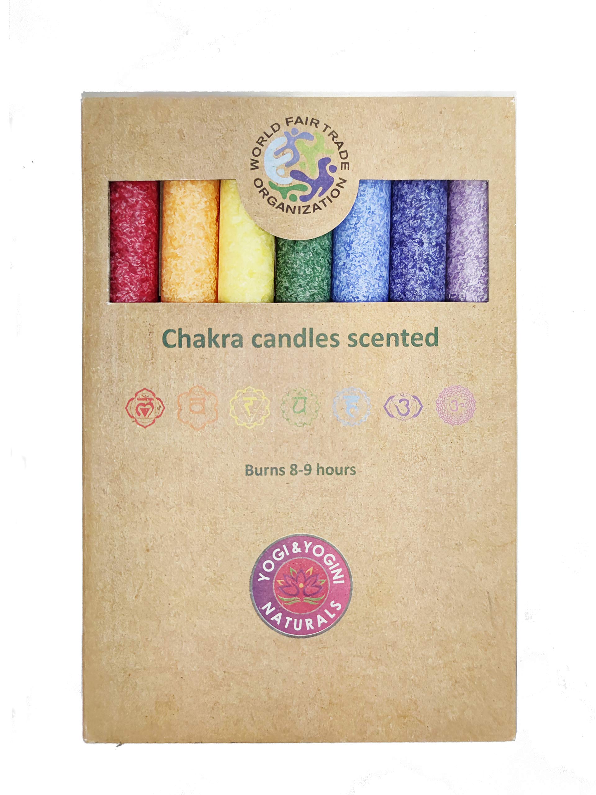 Chakra Geurkaarsen 7 Dinerkaarsen Assorti