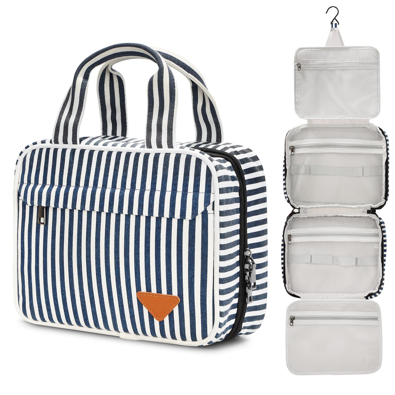 Hanging Toiletry Bag, Travel Toiletry Bag for Women, Hanging Cosmetics Bag, Wash Bag with Hanging Hook, Make Up Case Organizer Waterproof for Travel and Bathroom Shower, Gifts for Women & Girls （M）