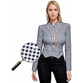 Hybrid & Company Women's Fashion Military Crop Premium Ultra Stretch Gold/Sliver Millennium Zipper Up Dressy Blazer Jacket