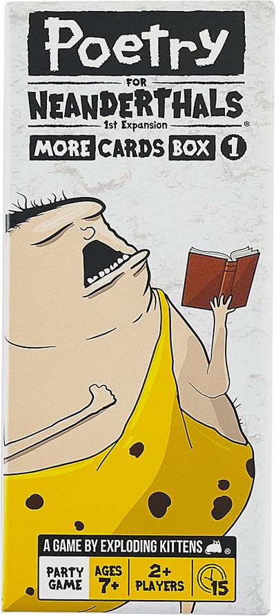 Exploding Kittens Poetry for Neanderthals Expansion Pack 500 Cards 2,000 Words