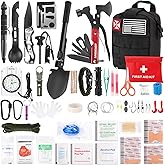Survival Kit 256 in 1, First Aid Kit Survival Gear Tools Trauma Kit with Molle Pouch for Outdoor, Camping, Hunting, Hiking, Earthquake, Home, Office, Gifts for Men Dad Husband Women