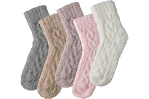 Premillow Womens Fuzzy Socks Fluffy Socks Women Winter Cozy Sock Warm Slipper Home Sleeping Sock for Women