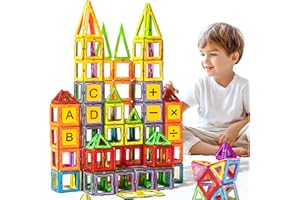 ASSARK Magnetic Tiles Magnet Building Blocks - Magnetic 3D Building Toys Set for Kids, STEM Sensory Educational Creativity Toys for 3 4 5 6 7 8+ Year Boys Girls, Ideal Gifts for Boys and Girls Game Education