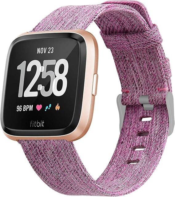 fitbit versa purple woven band