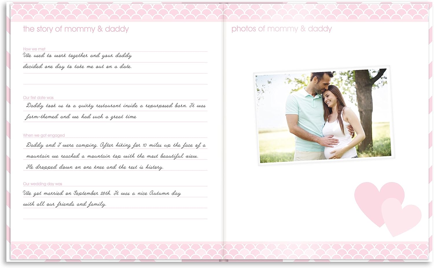 pearhead chevron baby memory book