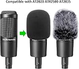 ChromLives Windscreen Pop Filter for AT2020 Foam Furry Cover 2 Pack view 2