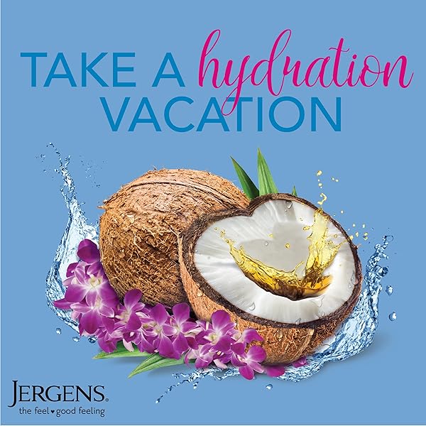 JERGENS WET SKIN BODY LOTION WITH COCONUT OIL, IN SHOWER LOTION FOR DRY SKIN, FAST-ABSORBING, NON-STICKY, DERMATOLOGIST TESTED, 10 OUNCE
