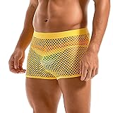 AMY COULEE Mens Fishnet Shorts See Through Openwork