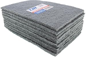 TJR® Scuff Pads 10-Pack – Non-Woven Fleece Buffing Pads for Automotive, Autobody – Multipurpose 6 x 9 Inch Scouring Pad – Tear Resistant Wet and Dry Use Sanding Pads (Ultra Fine P1200)