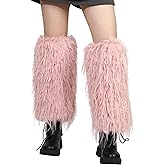 Rulala Fancy Womens Fluffy Faux Fur Leg Warmers Long Furry Foot Cuffs Girls Winter Cozy Boot Socks