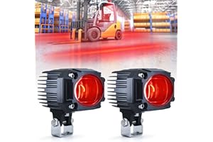 eTzone New LED Forklift Light Red LED Straight Line Forklift Safety Light 10W DC 10-80V Warehouse Hazardous Area Warning Ligh