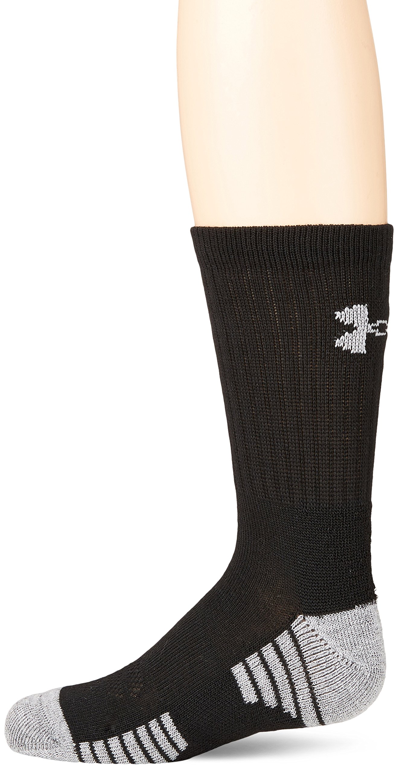 Under Armour Calcetines juveniles Heatgear Tech Crew, 3 pares, negro, pequeño
