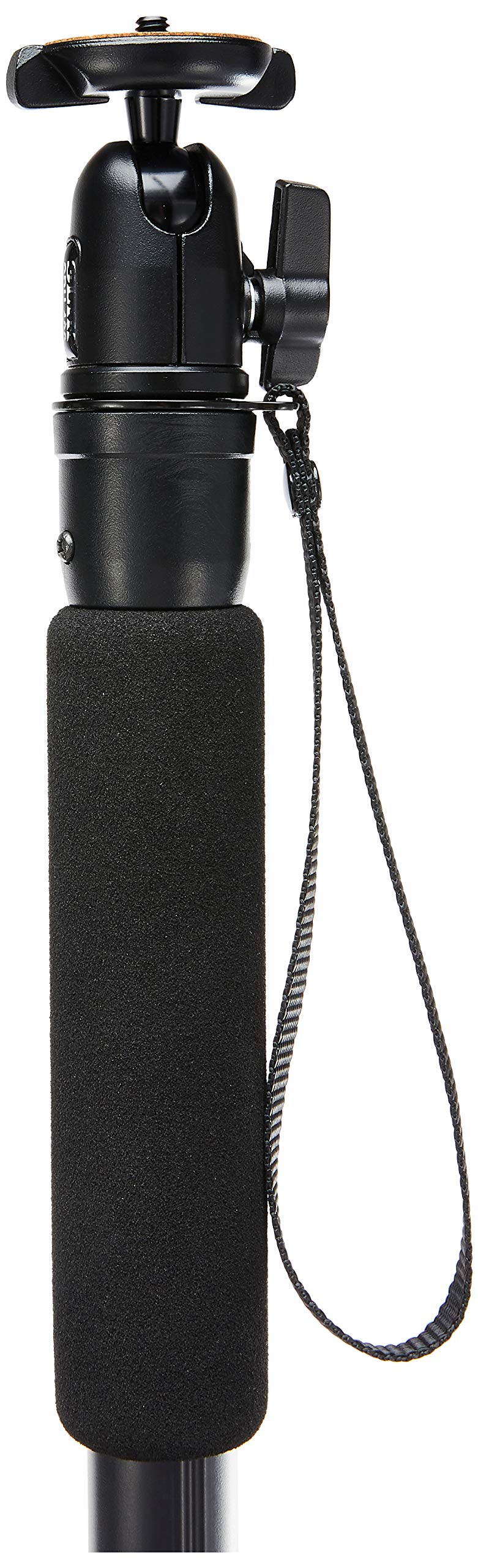 SLIK Lighty Pod III 5-Section Monopod with Mini Ballhead - Supports 6.6 lbs (3 kg), for Mirrorless/DSLR Sony Nikon Canon Fuji Cameras and More - Black (618-719)