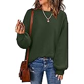NIeyook Women's Oversized Sweaters Fall Winter Trendy Crew Neck Pullover Sweater Long Sleeve Loose Heathered Knit Tops 2025