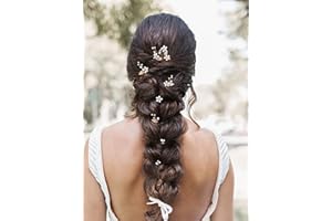 SWEETV 7 Pieces Bride Hair Accessories Pearl Wedding Hair Pins Leaf Bridal Hair Piece Vintage Hair Headpiece Leaf Hair Clips 