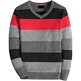 BASADINA Boys' Long Sleeve Sweater Pullover 100% Cotton Multicolor Stripe Sweaters