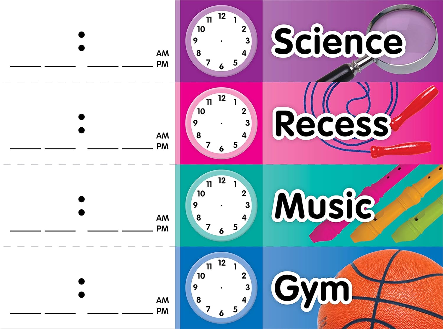 Daily Schedule Pocket Chart, Blue : Classroom Pocket Charts : Office Products