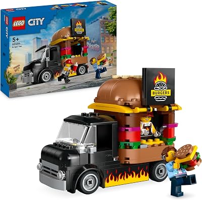 LEGO City Burger Van Toy 60404 Food Truck with Vendor Minifigure
