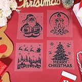 18 Christmas Transfer Stickers Santa Snowman Decals 3.9x3.6in view 5