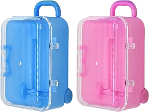 Amazon.com: AUEAR, Linda maleta dura de viaje, caja de regalo de recepción,  apta para decoración de bodas (rosa y azul, paquete de 2) : Ropa, Zapatos y  Joyería