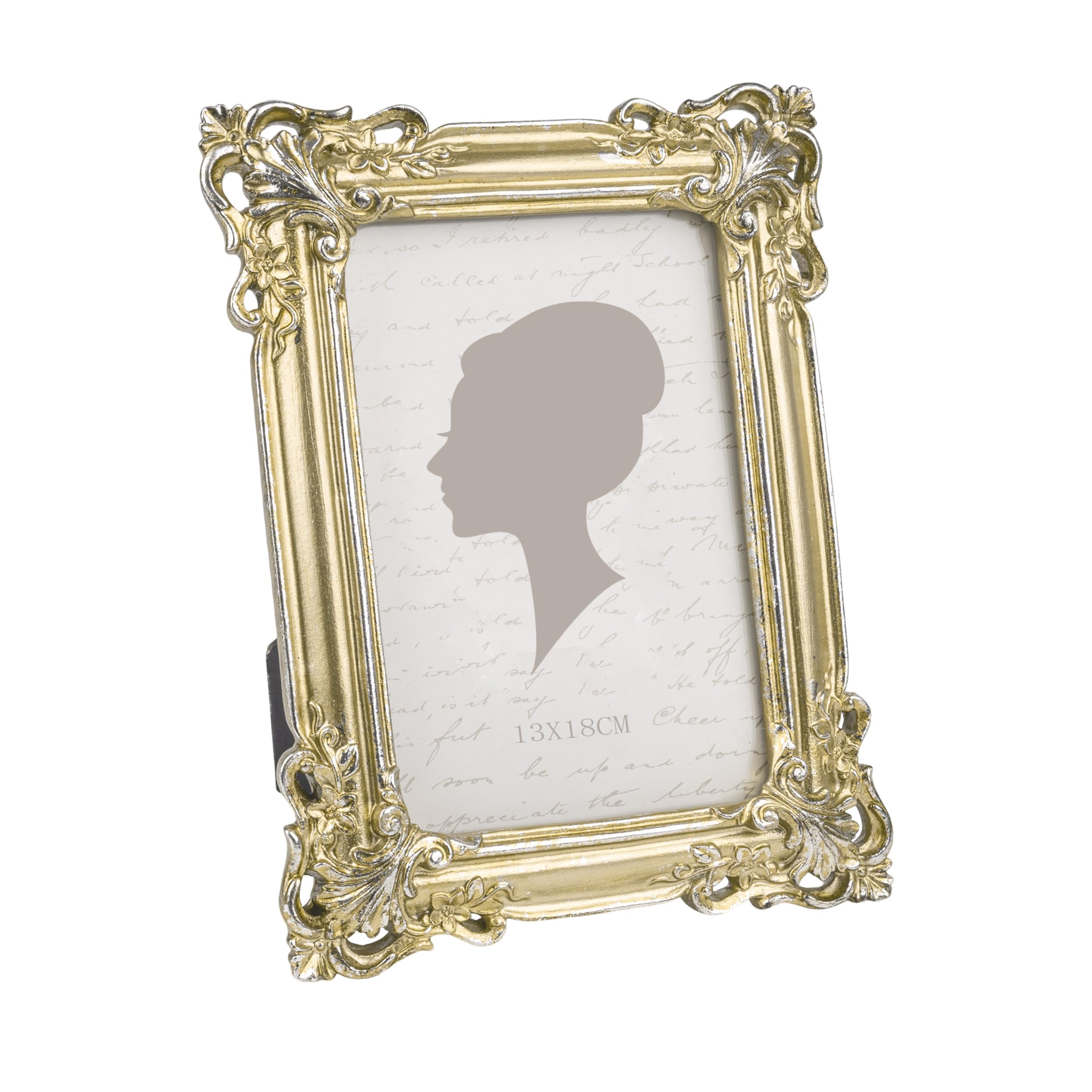 Sunlit Vintage Picture Frame 5x7 Inch, Antique Photo Frames, Ornate Photo Display, Tabletop Wall Hanging, 13x18 cm