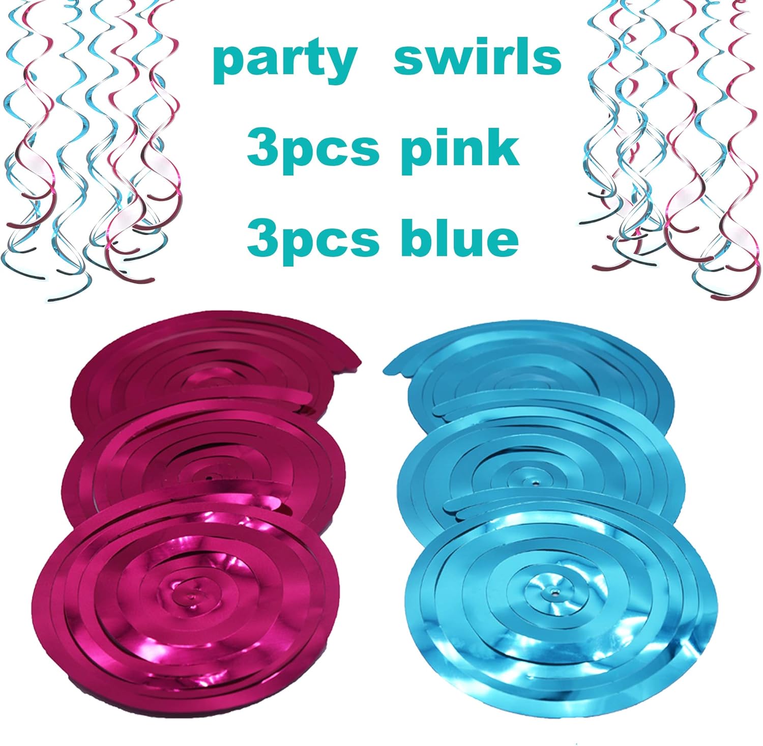 THAWAY Mermaid Party Supplies Birthday Decorations , Happy Birthday Banners , Pom Poms Flowers, Hanging Swirl, Balloons for Girl's Birthday Party and Baby Shower Party Decorations: Toys & Games