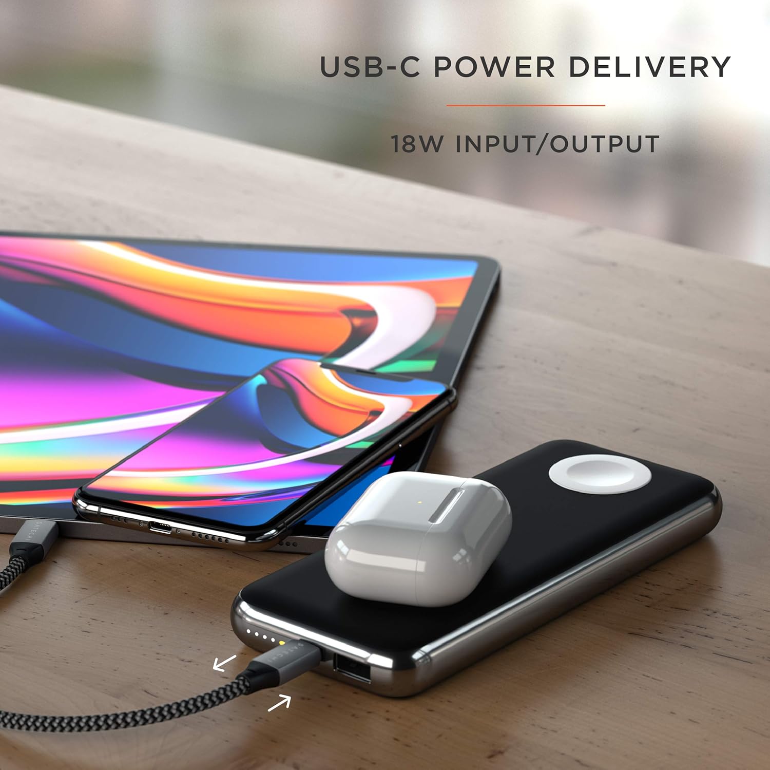 SATECHI Quatro Wireless Power Bank 10000mAh, Portable Charger for iPhone 17 to 12 Series - Image 4