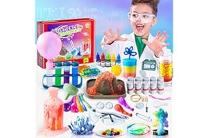 OSLLATE Science Kits for Kids - 70 Experiments Science Kit for Kids Age 6-12 Year Old, STEM Educational Science Toys Gifts for Girls Boys, Chemistry Set, Crystal Growing, Erupting Volcano